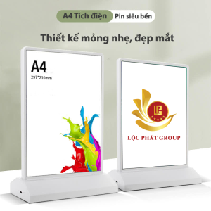 Hộp đèn A4 siêu mỏng 2 mặt có pin dự phòng